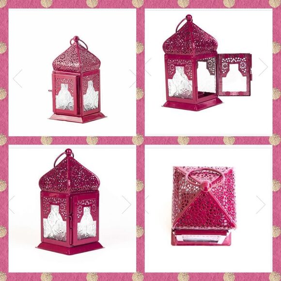 GlobeIn Small Hanging Lantern - Maroon - Picture 4 of 14